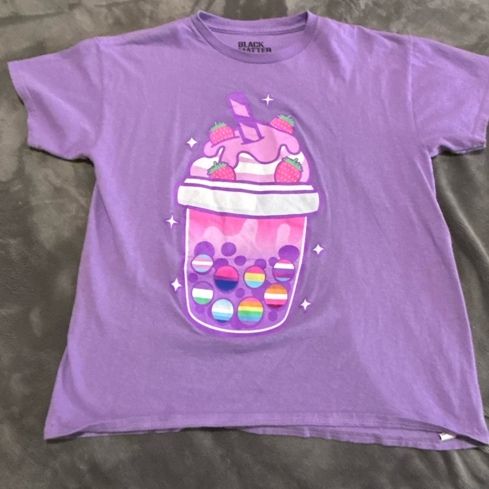 Black Matter Purple Bubble Tea Graphic Tee